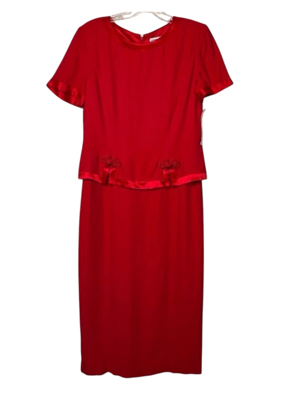 Jessica Howard Red Maxi Dress Sz 12 Vintage Nordstrom NWT